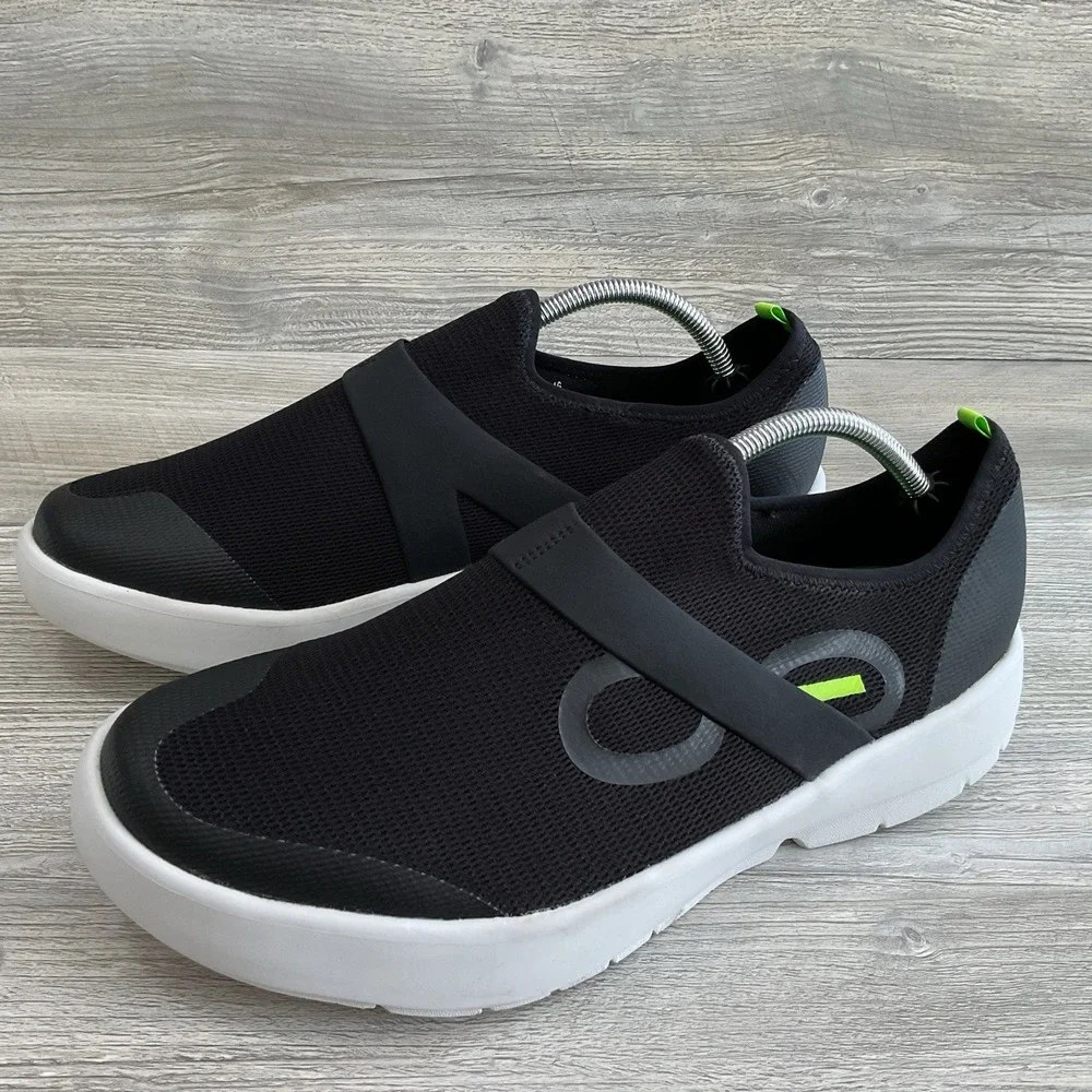 OOFOS OOmg Sport Shoes Men 13 Black Walking Recovery Comfort Sneakers Athletic